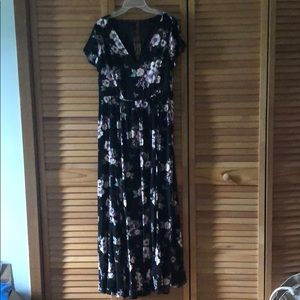 Black dress with flowers